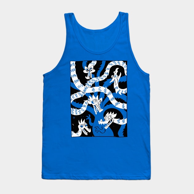 Hot Pink Hydra Tank Top by washburnillustration